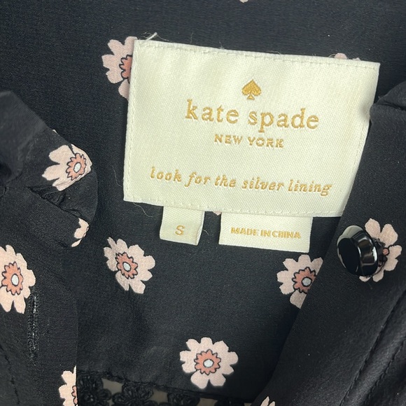 Kate Spade Black Dress with Pink Floral Accents small ditsy floral - Picture 4 of 7
